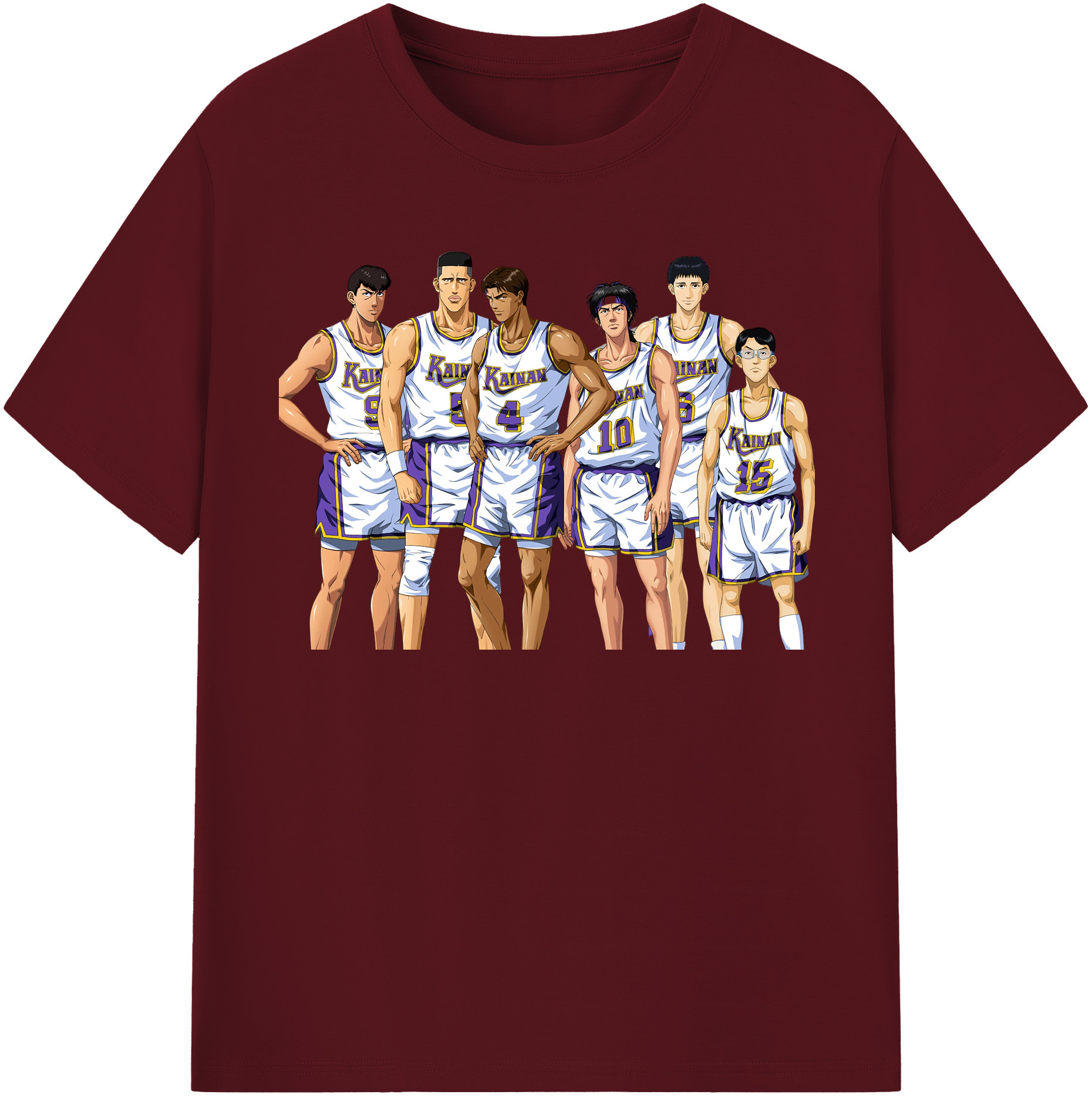 SLAM DUNK／スラムダンク 綿100％半袖Tシャツ（フロントプリント）